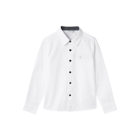 NAME IT Nkmfeshirt Langærmet Shirt - Bright Hvid