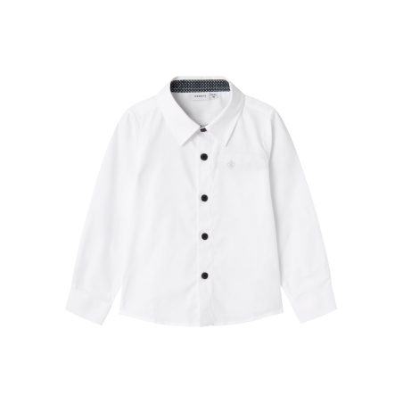 NAME IT Feshirt Langærmet Shirt - Bright Hvid