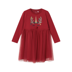 NAME IT Rjul Langærmet Kjole - Jester Red