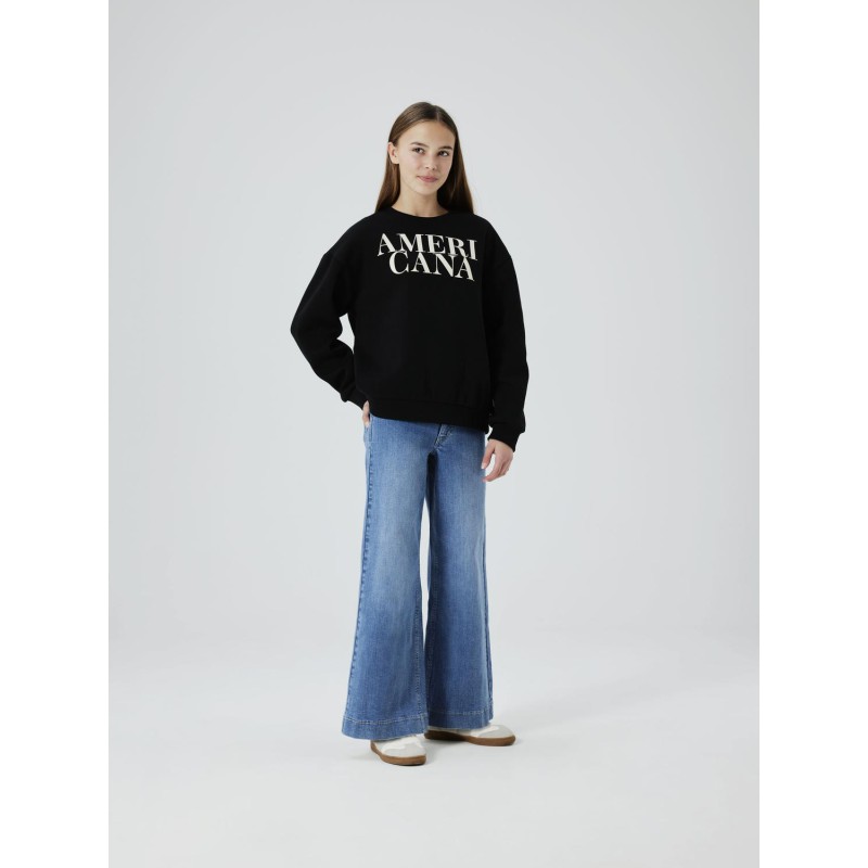 NAME IT Nkforiana Langærmet Rlx Swe Bru Bf - Sort