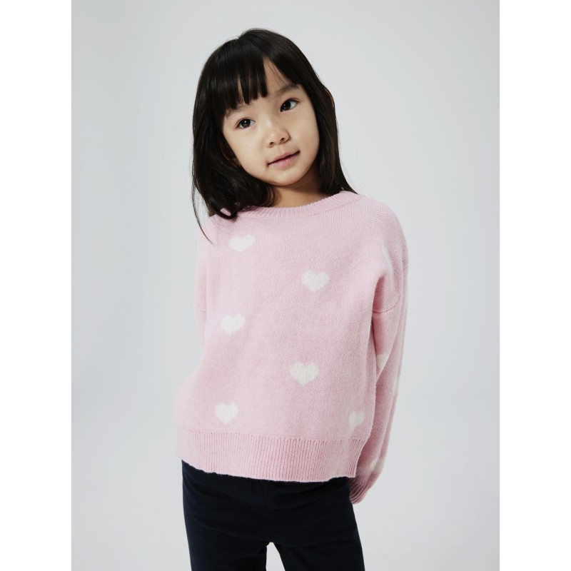 NAME IT Odekortærmeta Langærmet Knit Bf - Roseate Spoonbill