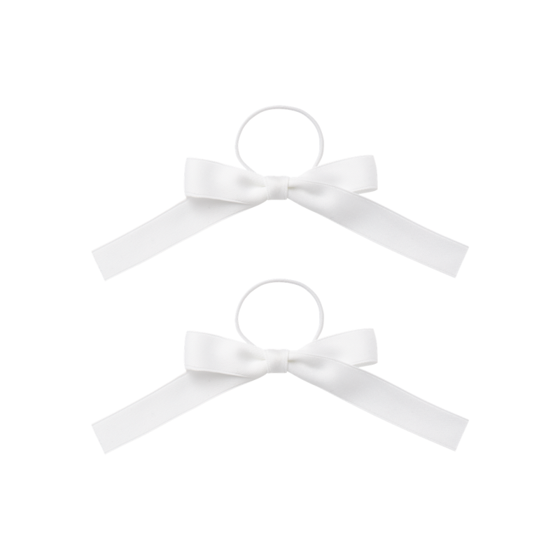 NAME IT Rena 2P Bow Hairelastic - Bright Hvid