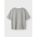 NAME IT Nkfoxa Wednesday Kortærmet Rlx Top Box Sky - Grey Melange