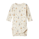NAME IT Rokortærmeto M Langærmet Body - Peyote Melange