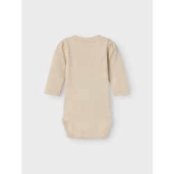 NAME IT Siclo Langærmet Body - Gilded Beige