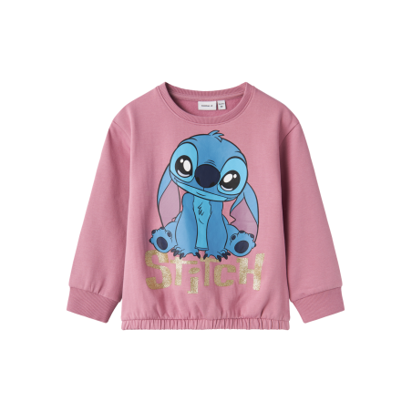 NAME IT Nyra Stitch Nreg Sweat Bru Wdi - Mauve Orchid