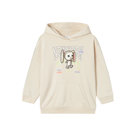 NAME IT Nkfsakko Langærmet Rlx Lang Sweat Wh Bru Box - Summer Sand