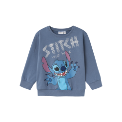 NAME IT Neil Stitch Nreg Sweat Bru Wdi - Flint Stone