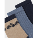 NAME IT Rutti 3P Sock - Weathered Teak