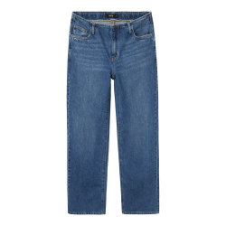 LMTD Kimnolin Lavtaljede Denim Brede Bukser - Medium Blue Denim