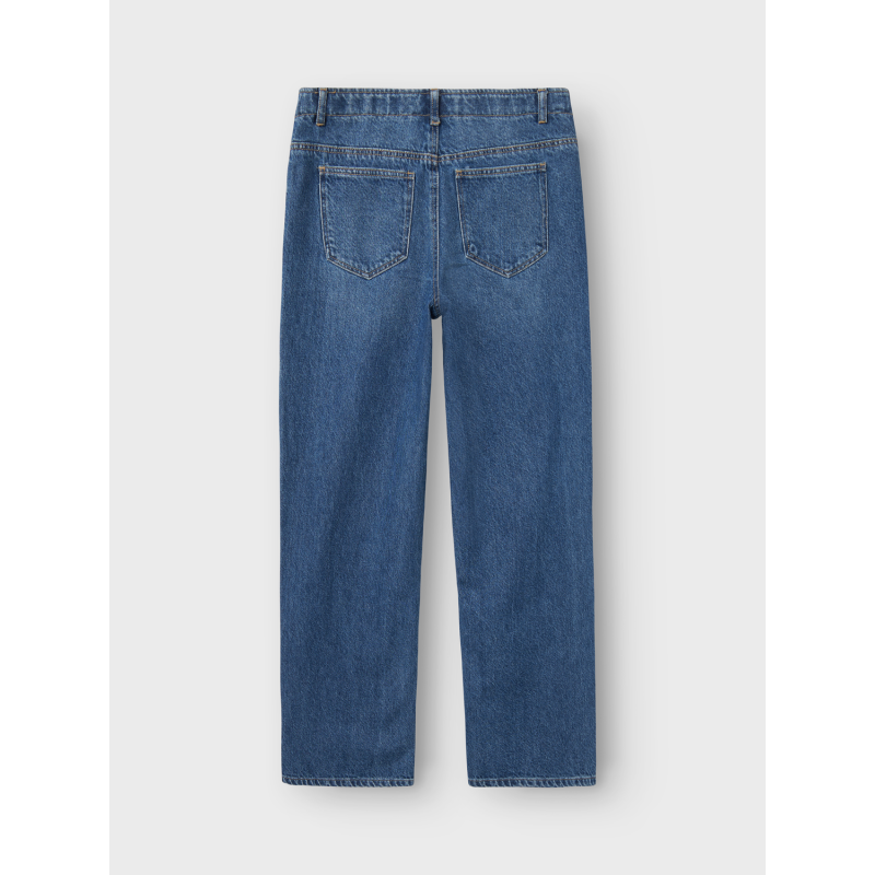 LMTD Kimnolin Lavtaljede Denim Brede Bukser - Medium Blue Denim