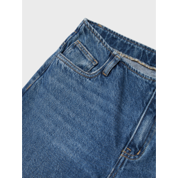 LMTD Kimnolin Lavtaljede Denim Brede Bukser - Medium Blue Denim