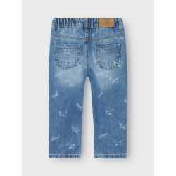 NAME IT Silas Tapered Aop Jeans 2240-Be S - Medium Blue Denim