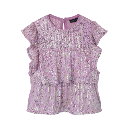 LMTD Rink Cap Sequins Top - Lilac Snow