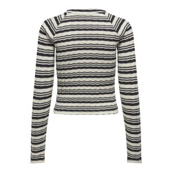ONLY Tatum Langærmet O-Neck Top Jrs - Sort