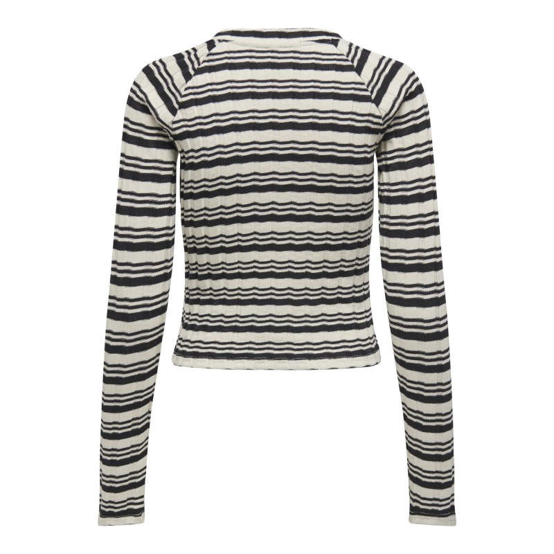 ONLY Tatum Langærmet O-Neck Top Jrs - Sort