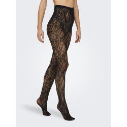 ONLY Esta Flower Tights - Sort