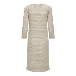 JDY Sun Lay 3/4 Boat Neck Kjole Knt - Sandshell