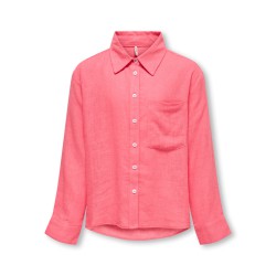 KIDS ONLY Tokyo Langærmet Linen Blend Shirt Pnt - Coral Paradise
