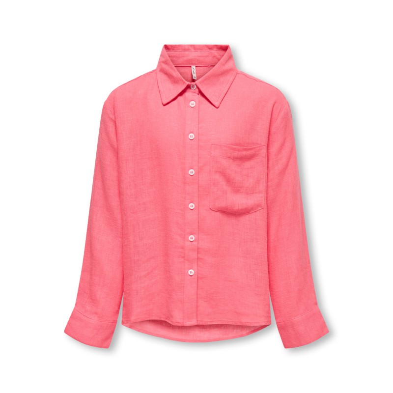 KIDS ONLY Tokyo Langærmet Linen Blend Shirt Pnt - Coral Paradise