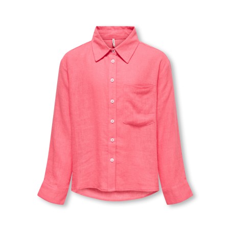 KIDS ONLY Tokyo Langærmet Linen Blend Shirt Pnt - Coral Paradise