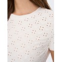 JDY Cathinka S/S Tag Top Jrs - Cloud Dancer