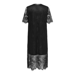 ONLY CARMAKOMA Everlyn 2/4 Lace Calf Kjole Vævet - Sort