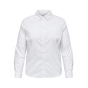 ONLY CARMAKOMA Stretchy Life Langærmet Shirt Vævet - Cloud Dancer