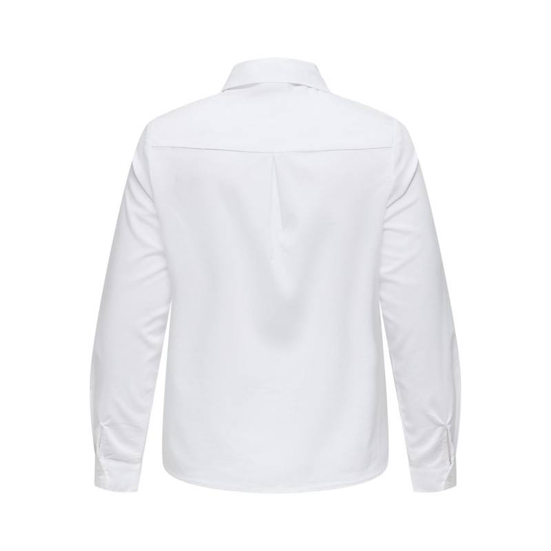 ONLY CARMAKOMA Stretchy Life Langærmet Shirt Vævet - Cloud Dancer