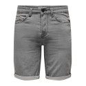 ONLY & SONS Ply Denim Shorts - Grey Denim