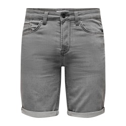 ONLY & SONS Ply Denim Shorts - Grey Denim