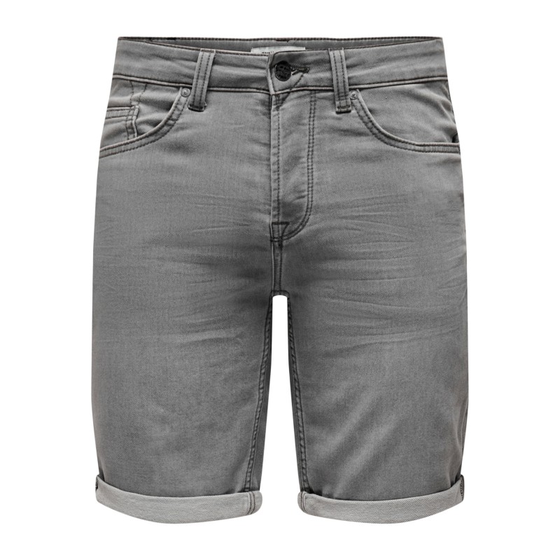 ONLY & SONS Ply Denim Shorts - Grey Denim