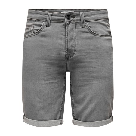 ONLY & SONS Ply Denim Shorts - Grey Denim