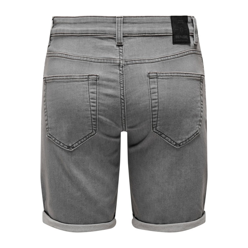 ONLY & SONS Ply Denim Shorts - Grey Denim