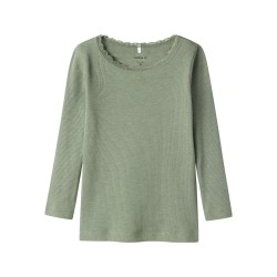 NAME IT Mini L/S Kab Bluse - Lily Pad