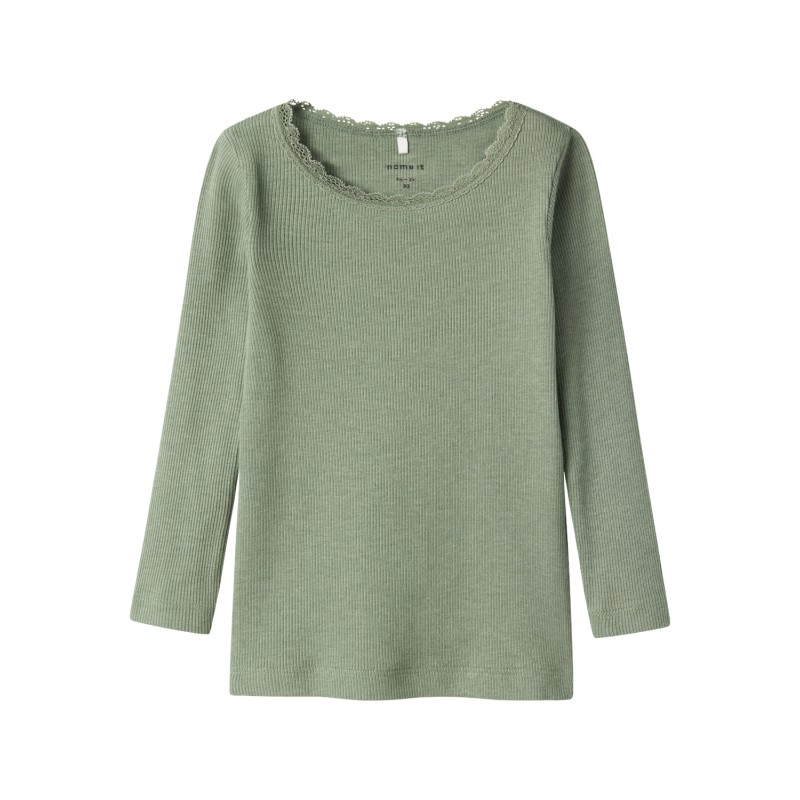 NAME IT Mini L/S Kab Bluse - Lily Pad