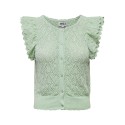 ONLY Nettie Sl Mix U-Neck Cardigan Knt - Subtle Green
