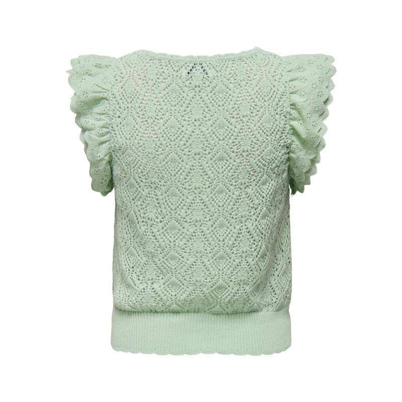 ONLY Nettie Sl Mix U-Neck Cardigan Knt - Subtle Green