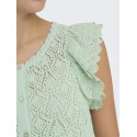 ONLY Nettie Sl Mix U-Neck Cardigan Knt - Subtle Green