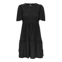 JDY Carla Cathinka Broderi Kjole - Sort