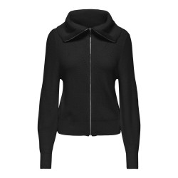 ONLY Fia Langærmet Zip High Neck Cardigan Cc Knt - Sort