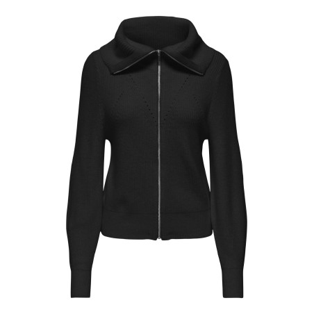 ONLY Fia Langærmet Zip High Neck Cardigan Cc Knt - Sort