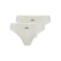 ONLY Danika Ribbed Badge 2-Pak G-Streng - Cloud Dancer