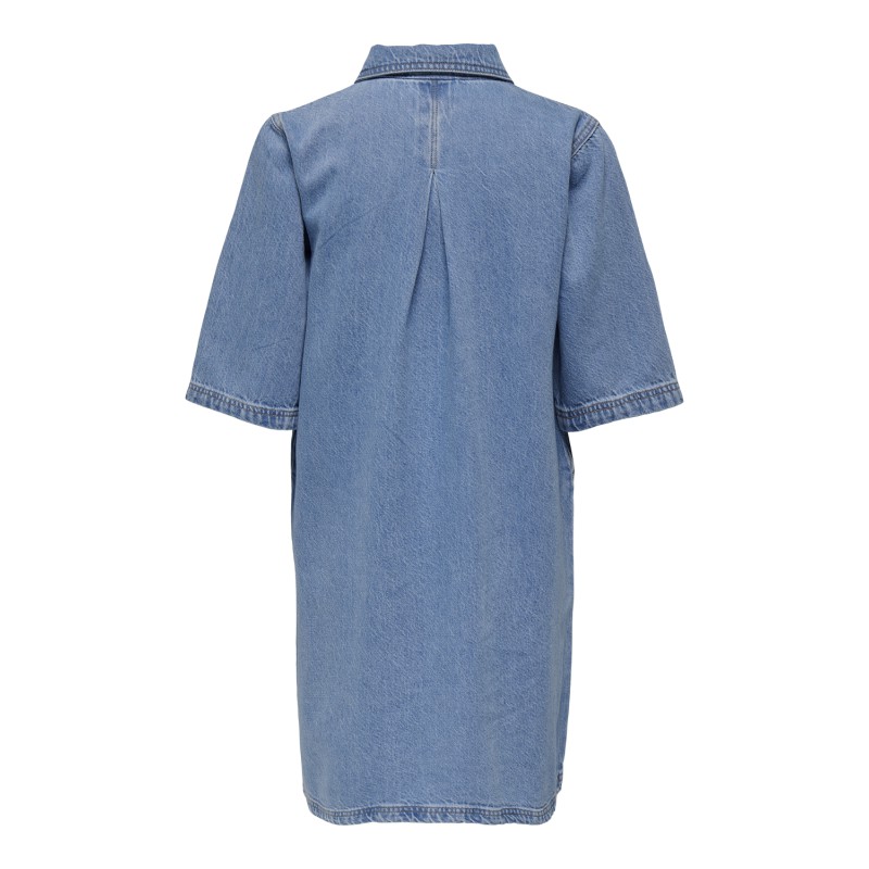ONLY Gry S/S Denim Kjole - Light Blue Denim