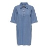 ONLY Gry S/S Denim Kjole - Light Blue Denim