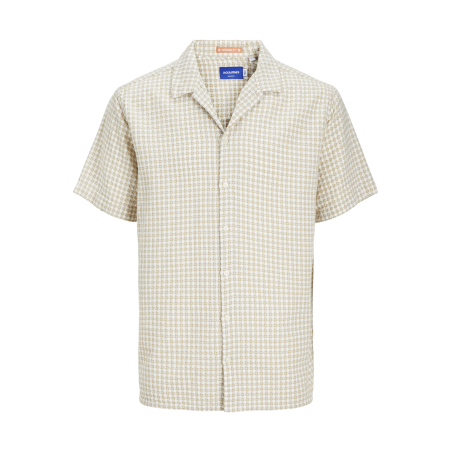 JACK & JONES Jorluke Dobby Check Shirt Kortærmet Pls - Fields Of Rye