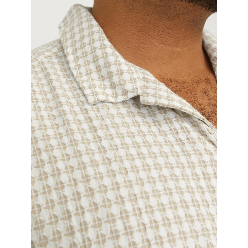 JACK & JONES Jorluke Dobby Check Shirt Kortærmet Pls - Fields Of Rye
