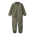 NAME IT MINI Mars Quiltet Sæt - Dusty Olive