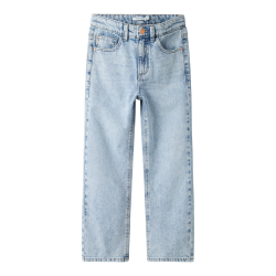 NAME IT Nkfrose Højtaljede Straight Jeans 9222-Be - Light Blue Bleached Denim