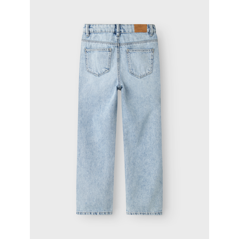NAME IT Nkfrose Højtaljede Straight Jeans 9222-Be - Light Blue Bleached Denim